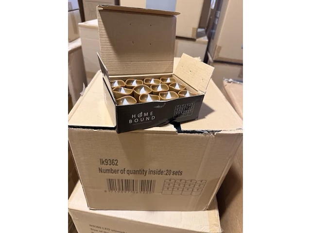 20 sets van 12 stuks led waxine lichtjes inclusief batterij homebound, rust - afbeelding 1 van  7