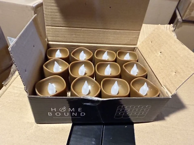 20 sets van 12 stuks led waxine lichtjes inclusief batterij homebound, rust - afbeelding 5 van  7
