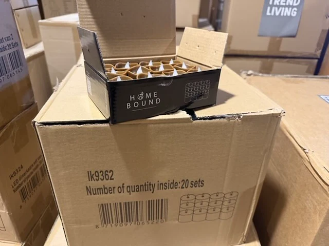 20 sets van 12 stuks led waxine lichtjes inclusief batterij homebound, rust - afbeelding 7 van  7
