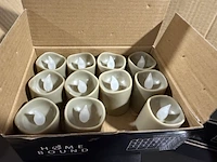 20 sets van 12 stuks led waxine lichtjes inclusief batterij homebound, simply taupe - afbeelding 3 van  6