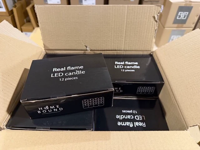 20 sets van 12 stuks led waxine lichtjes inclusief batterij homebound, simply taupe - afbeelding 4 van  6