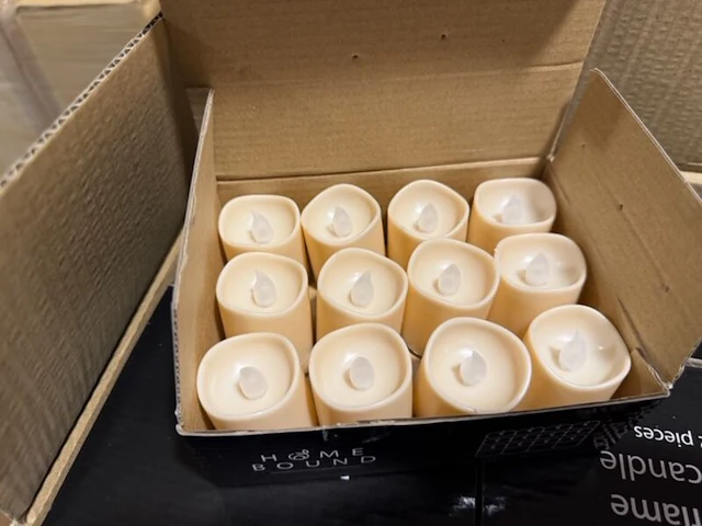 20 sets van 12 stuks led waxine lichtjes inclusief batterij homebound, soft pink - afbeelding 3 van  6