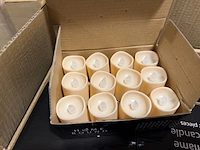 20 sets van 12 stuks led waxine lichtjes inclusief batterij homebound, soft pink - afbeelding 3 van  6