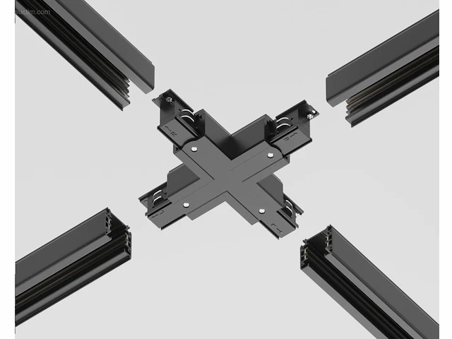 20 x 3-fase spanningsrail flex koppelstuk zwart - afbeelding 6 van  7
