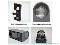 20 x buiten wandlamp – gu10 – dubbele lichtuitgang – ip65 – zwart - afbeelding 5 van  5