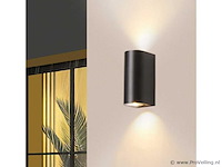 20 x buiten wandlamp – gu10 – dubbele lichtuitgang – ip65 – zwart - afbeelding 1 van  5