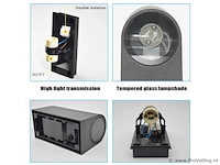 20 x buiten wandlamp – gu10 – dubbele lichtuitgang – ip65 – zwart - afbeelding 5 van  5