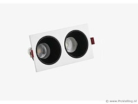 20 x downlight fitting – draaibaar – gu10 – wit/zwart – ip20 – ep-2 - afbeelding 1 van  4