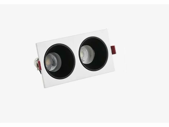 20 x downlight fitting – draaibaar – gu10 – wit/zwart – ip20 – ep-2 - afbeelding 1 van  4