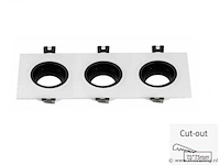 20 x downlight fitting – draaibaar – gu10 – wit/zwart – ip20 – ep-3 - afbeelding 2 van  5