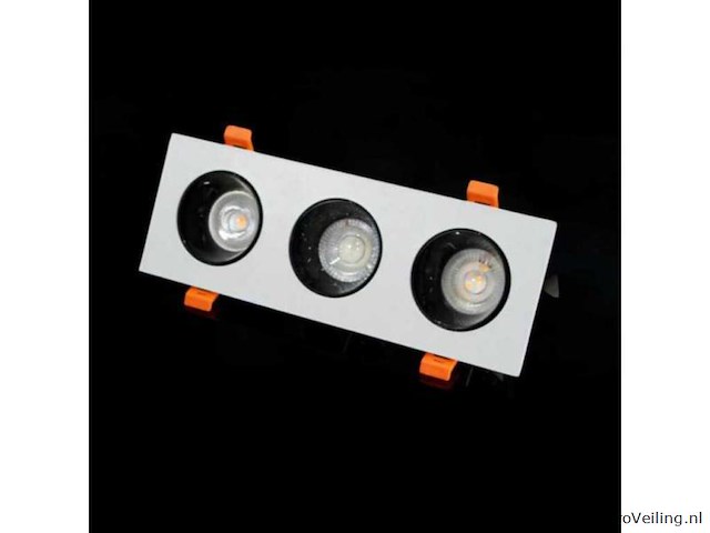 20 x downlight fitting – draaibaar – gu10 – wit/zwart – ip20 – ep-3 - afbeelding 5 van  5
