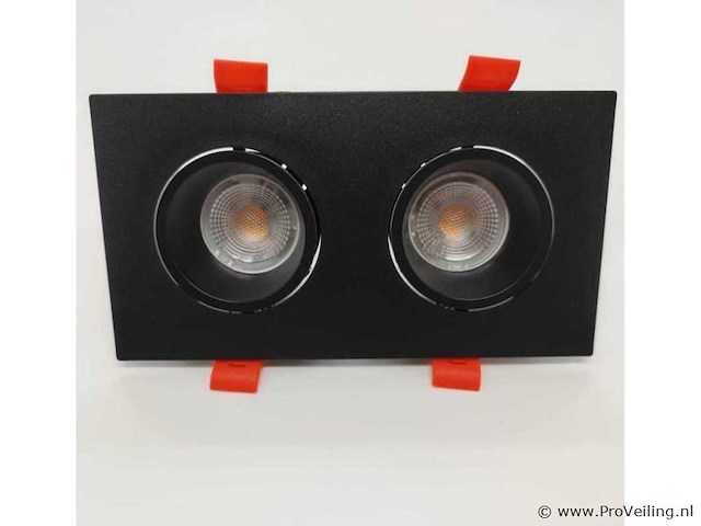 20 x downlight fitting – draaibaar – gu10 – zwart – ip20 – ep-2 - afbeelding 2 van  5