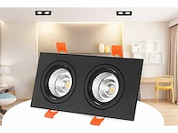 20 x downlight fitting – draaibaar – gu10 – zwart – ip20 – ep-2