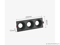 20 x downlight fitting – draaibaar – gu10 – zwart – ip20 – ep-3 - afbeelding 5 van  5