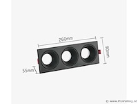 20 x downlight fitting – draaibaar – gu10 – zwart – ip20 – ep-3 - afbeelding 5 van  5