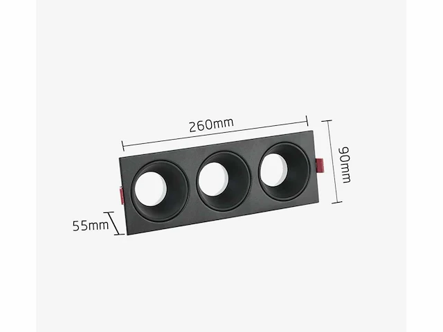 20 x downlight fitting – draaibaar – gu10 – zwart – ip20 – ep-3 - afbeelding 5 van  5