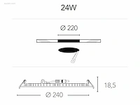 20 x intec ultralage led inbouwspots 24 watt... - afbeelding 2 van  5