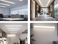 20 x led batten 36w – 120cm – 6500k koud wit – koppelbaar – tetra-120 - afbeelding 1 van  5