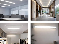 20 x led batten 36w – 120cm – 6500k koud wit – koppelbaar – tetra-120 - afbeelding 1 van  5