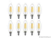20 x led filament lamp c35 – 6w – e14 – dimbaar – 2700k warm wit - afbeelding 3 van  3
