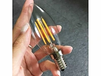 20 x led filament lamp c35 – 6w – e14 – dimbaar – 2700k warm wit - afbeelding 2 van  3