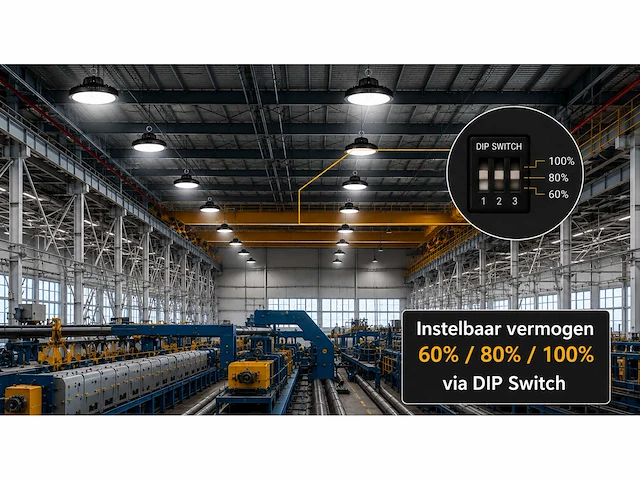 20 x led highbay ufo pro 150w – instelbaar 60% / 80% / 100% – 6500k – web-150 - afbeelding 2 van  6