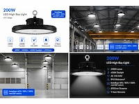 20 x led highbay ufo pro 200w – instelbaar 60% / 80% / 100% – 6500k – web-200 - afbeelding 6 van  6