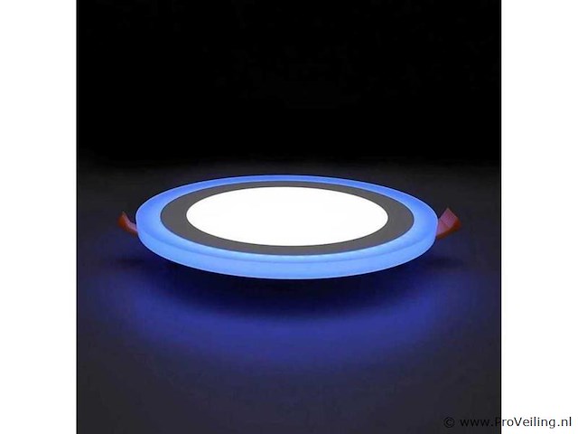 20 x led paneel – blauw / wit – 24w (18w + 6w) – aan/uit - afbeelding 1 van  5