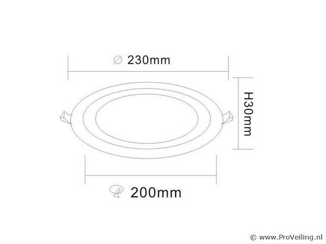 20 x led paneel – blauw / wit – 24w (18w + 6w) – aan/uit - afbeelding 3 van  5