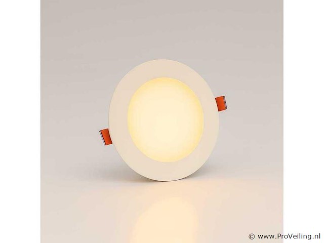 20 x led paneel – rond inbouw – 8w – 3000k warm wit – ip20 - afbeelding 1 van  4