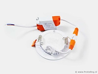 20 x led paneel – rond inbouw – 8w – 3000k warm wit – ip20 - afbeelding 2 van  4