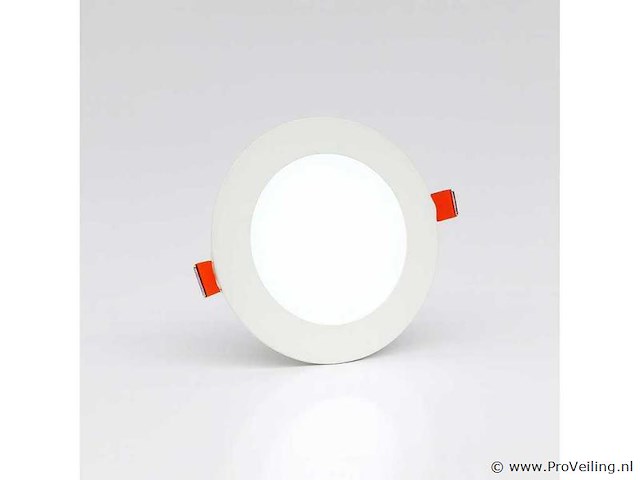 20 x led paneel – rond inbouw – 8w – 6500k koud wit – ip20 - afbeelding 1 van  4