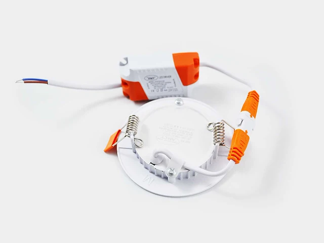 20 x led paneel – rond inbouw – 8w – 6500k koud wit – ip20 - afbeelding 2 van  4
