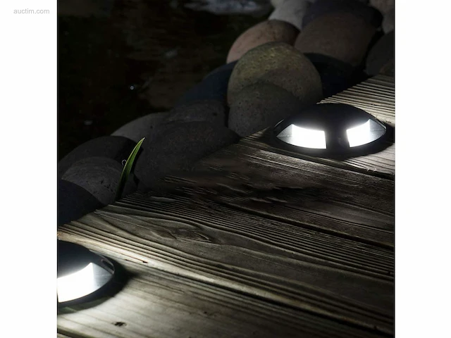 20 x solar 4 lichts led grond spot zwart - afbeelding 2 van  9