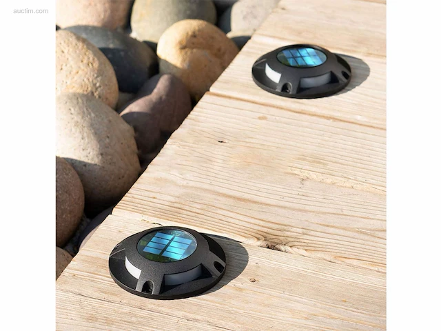 20 x solar 4 lichts led grond spot zwart - afbeelding 3 van  9
