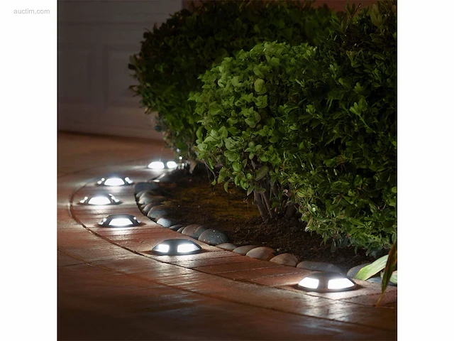 20 x solar 4 lichts led grond spot zwart - afbeelding 6 van  9