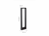 20 x tuinlamp – 60 cm – 7w led – 3000k warm wit – ip54 – zwart – sla-01 - afbeelding 4 van  15