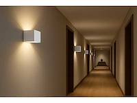 20 x wandlamp – tweerichtings led – kubus – 2 x 5w – wit