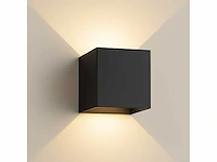 20 x wandlamp – tweerichtings led – kubus – 2 x 5w – zwart - afbeelding 3 van  10