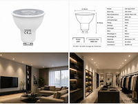200 x led spot gu10 – 6w – 3000k warm wit – ip20 - afbeelding 4 van  4