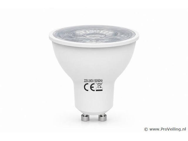 200 x led spot gu10 – 6w – 4200k neutraal wit – ip20 - afbeelding 1 van  4