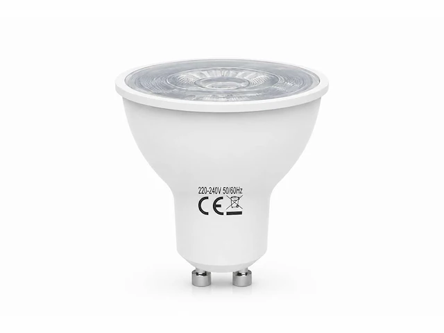 200 x led spot gu10 – 6w – 4200k neutraal wit – ip20 - afbeelding 1 van  4