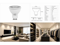 200 x led spot gu10 – 6w – 4200k neutraal wit – ip20 - afbeelding 4 van  4