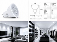200 x led spot gu10 – 6w – 6400k koud wit – ip20 - afbeelding 4 van  4