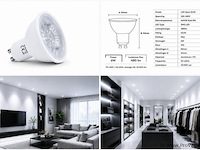 200 x led spot gu10 – 6w – 6400k koud wit – ip20 - afbeelding 4 van  4
