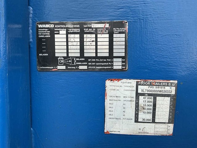 2000 - floor - flo-17-30h2 - stenentrailer - oplegger - afbeelding 5 van  24