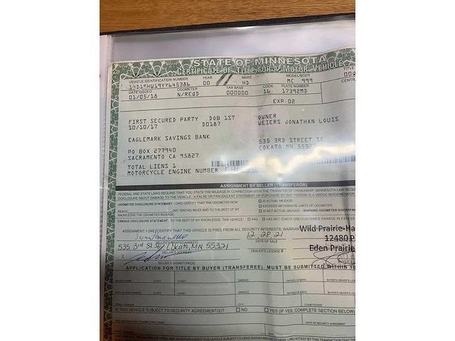 2000 - harley davidson - tour - flhpi - road king police edition motorfiets met lichte schade - afbeelding 14 van  21