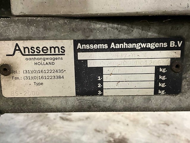 2000 anssems bs-2000 pijlwagen aanhanger - afbeelding 4 van  13