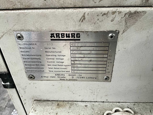 2000 arburg allrounder 420 c 1300-350 spuitgietmachine - afbeelding 21 van  30