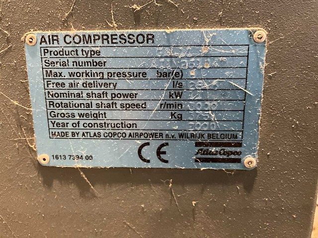 2000 atlas copco ga11 schroefcompressor - afbeelding 7 van  7